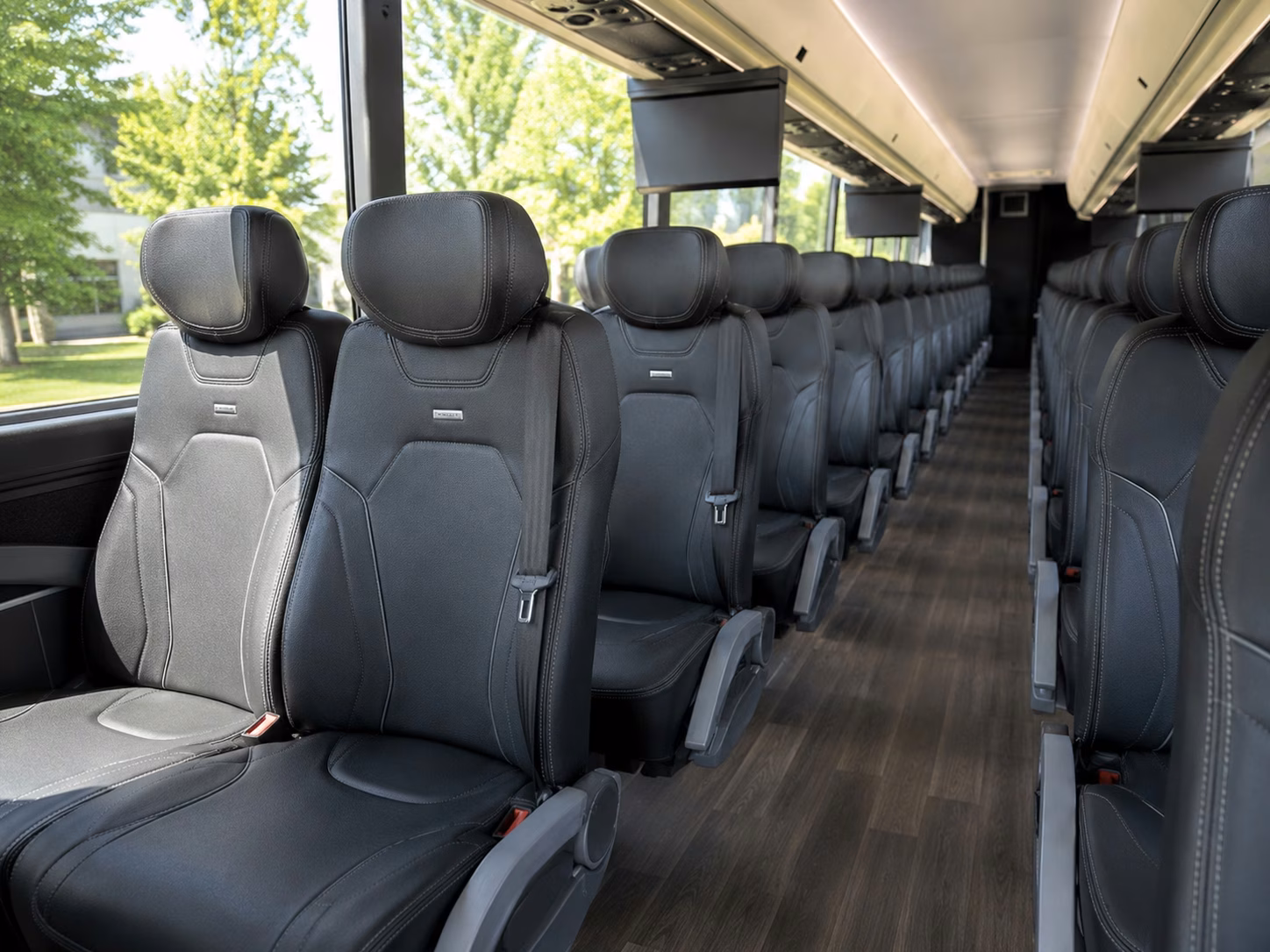 woodland wedding shuttle buses between venues and hotels